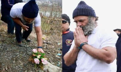 Rahul paid tribute at the spot of Pulwama attack