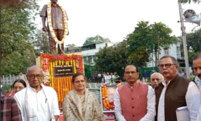 CM Shivraj unveiled the statue of Arjun Singh