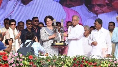 CG News: Priyanka Gandhi Vadra participated in Mahila Samridhi Sammelan, said- People in Chhattisgarh are returning to farming.