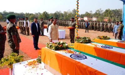 CG News: CM Sai and Home Minister Sharma paid tribute to the martyred soldiers, CM said - Naxalites were frightened by the establishment of the camp