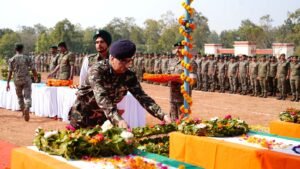 CG News: CM Sai and Home Minister Sharma paid tribute to the martyred soldiers, CM said - Naxalites were frightened by the establishment of the camp