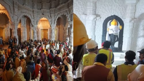 Ayodhya: Ramlala's idol installed in the sanctum sanctorum amid special rituals, the idol is 51 inches tall in child form