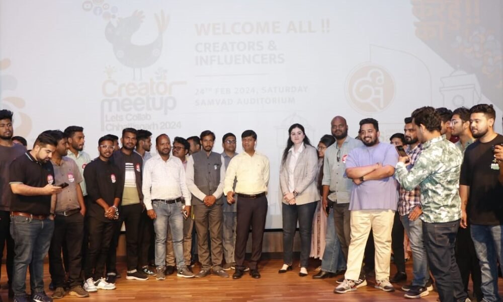 “Let's Collab Chhattisgarh”: Hundreds of creators gathered in the Creators Meet Up program, 15 got honours