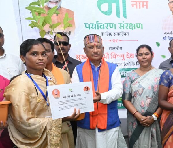 Chhattisgarh: CM Sai launches plantation campaign in Jashpur, 2 lakh saplings will be distributed to Mahtari Vandan beneficiaries