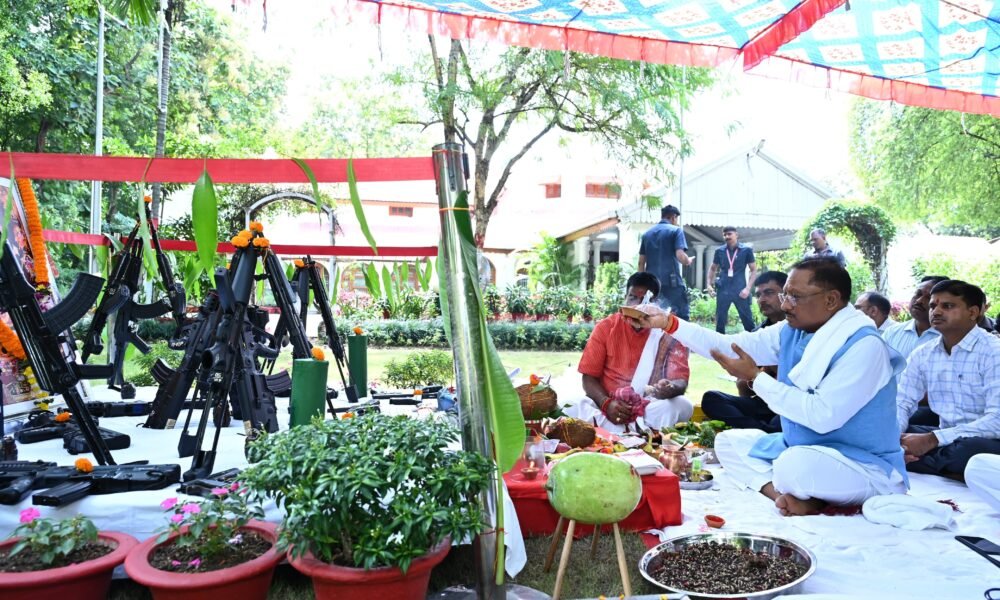 Vijayadashami: Chief Minister Sai performed Shastra Puja on Vijayadashami festival, extended best wishes to the people of the state