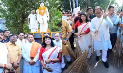 Chhattisgarh: Chief Minister Sai garlanded the statue of Mahatma Gandhi, participated in Swachhata Hi Seva program