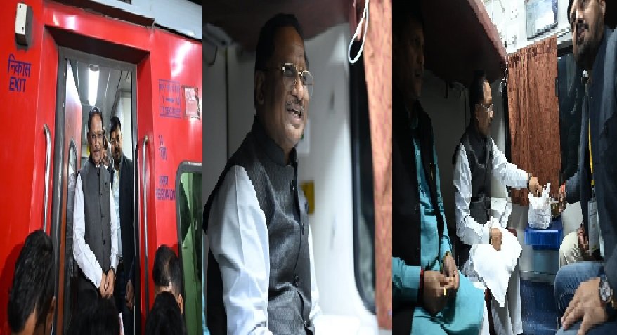 Chhattisgarh: Chief Minister Sai will now tour the state by train, traveled by Amarkantak Express to Bilaspur