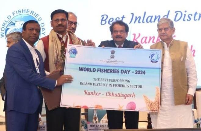 Chhattisgarh: Kanker district gets national award for best inland district, gets honor for fisheries