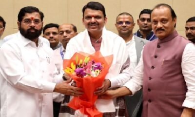 Maharashtra CM Oath: Devendra Fadnavis took oath as Chief Minister for the third time, Shinde and Pawar became Deputy CMs