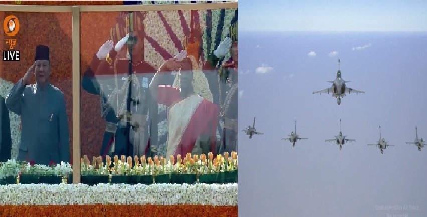 76th Republic Day: President Draupadi Murmu hoisted the tricolor on the duty path, 40 Air Force aircraft took part in the flypast