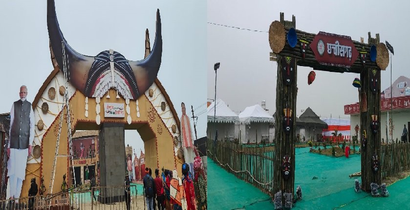 Prayagraj: Chhattisgarh pavilion is ready in Mahakumbh Mela area, complete arrangements are made for the people of the state