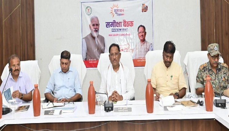 Sushasan Tihar: Chief Minister Sai reviewed the third phase of Sushasan Tihar in Bijapur, gave instructions to give top priority to these works