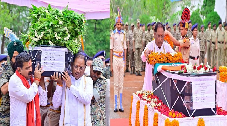 Chhattisgarh: Chief Minister paid tribute to martyr Mehul Bhai in Naxal encounter, said- Martyrdom will not go in vain, we will completely destroy Naxalism