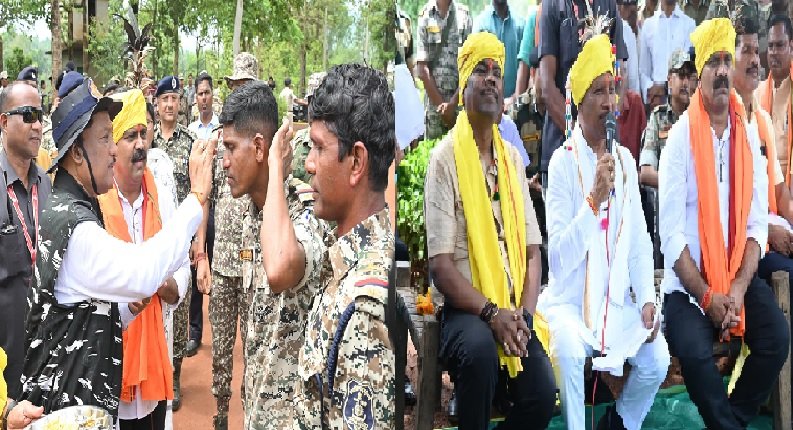 Chhattisgarh: Chief Minister Sai reached the BSF camp in Basing and encouraged the soldiers, made many big announcements in Janchaupal