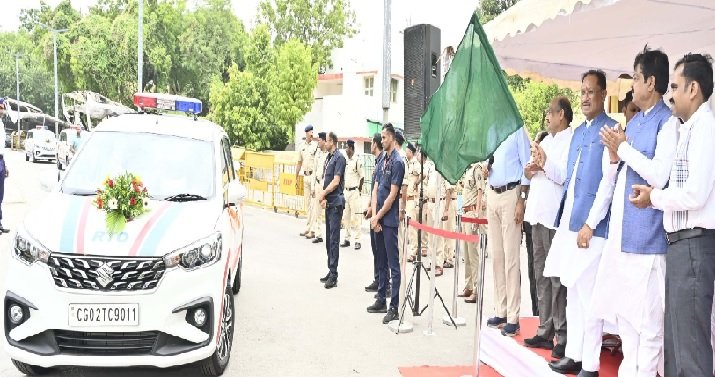 Chhattisgarh: 48 new vehicles added to transport safety fleet, CM Sai said- Making traffic safe and smooth is our top priority