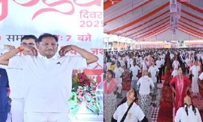 Yoga Day 2025: CM Sai practiced yoga with thousands of people in Jashpur, said- include yoga in your regular routine to stay healthy