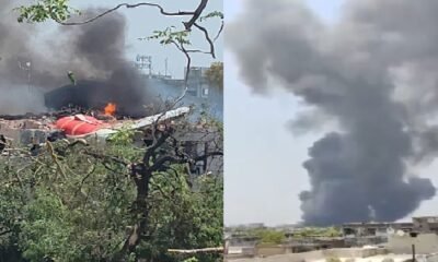 Plane Crash: Major plane accident in Ahmedabad, flight going to London crashes immediately after take off