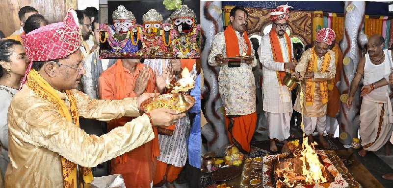 Raipur: Governor and Chief Minister attended the Rath Yatra festival, performed the ritual of 'Chhera-Pahara' by offering prayers
