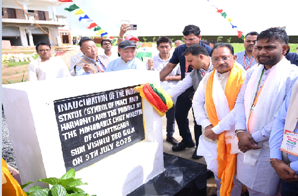 Chhattisgarh: Chief Minister Sai unveiled the statue of Lord Buddha in Mainpat, announced development works worth Rs 30 lakh
