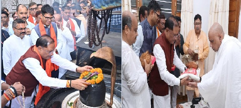 Chhattisgarh: On the occasion of Guru Purnima, Chief Minister Sai reached Aghor Gurupeeth in Raigarh district for Guru Darshan