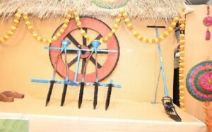 Hareli Tihar 2025: A glimpse of Chhattisgarhi traditions, cultural splendor scattered with traditional agricultural equipment