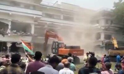 Bhopal: Bulldozer action on three-storey house of Yasin and Shahwar Machli, accused in drug smuggling and rape case