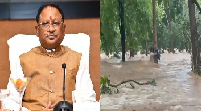 Chhattisgarh: CM Sai took information about floods in Bastar division over phone from Japan, instructed to be fully alert in relief and rescue operations