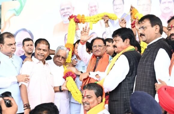Chhattisgarh: CM Sai returns from successful foreign tour of Japan and South Korea, grand welcome at airport