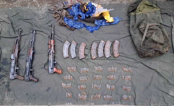 Jammu News: Three terrorist supporters arrested in Poonch district, a cache of weapons including 7 AK-47s seized