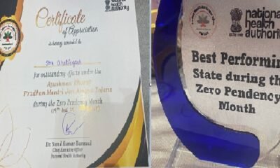 Chhattisgarh tops in the implementation of PMJAY, the state receives the award for best performance in the National Health Authority Conclave