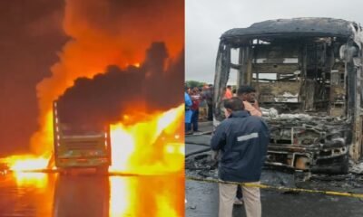 Kurnool Bus Fire Accident: Bus catches fire, 20 burnt alive, fire started when bike hits fuel tank