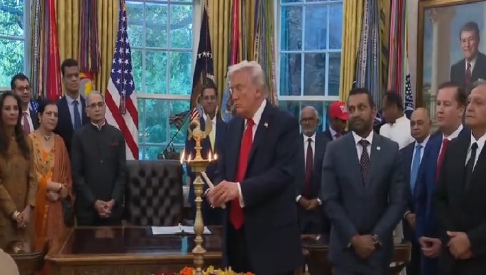 White House Diwali: President Trump celebrated Diwali at the White House, congratulated PM Modi over the phone