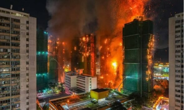 Hong Kong fire: A massive fire broke out in residential buildings in Hong Kong, so far 55 people died, 279 people missing