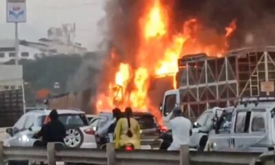 Pune Accident: 25 vehicles collided with each other due to truck brake failure, some caught fire, 9 died