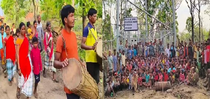 Bastar: Villagers in Kondapalli broke into a festive mood as soon as mobile network arrived