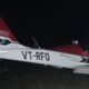 MP News: Trainee aircraft crashes after hitting a high-voltage line while landing in Seoni, both pilots injured