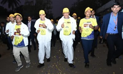 Chhattisgarh: CM Sai flagged off the Abujhmad Peace Half Marathon in Narayanpur, with over 10,000 runners participating