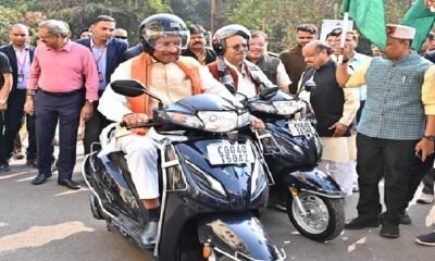 Raipur: Road accidents will only be reduced through public awareness: CM Vishnudev Sai, wearing a helmet and riding a scooter himself, gave the message of road safety