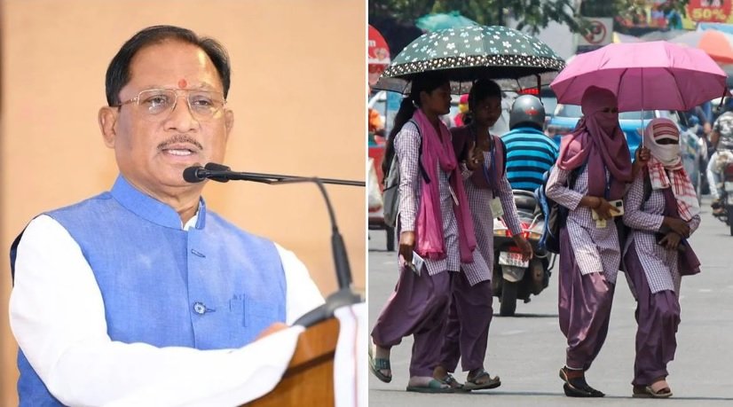 Chhattisgarh school holiday, summer vacation 2026 India, CM Vishnu Deo Sai decision, heatwave school closure, education news India