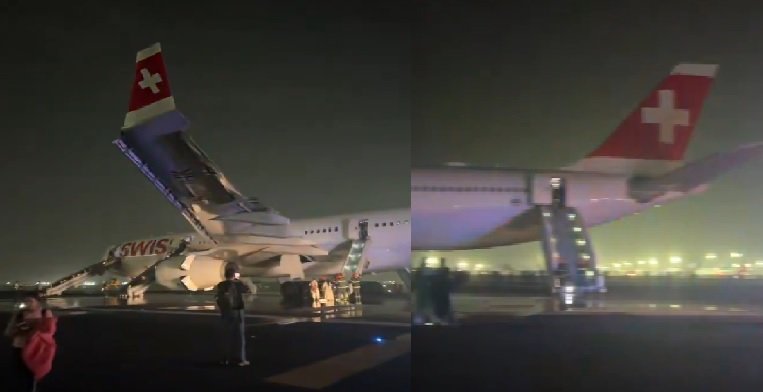 दिल्ली एयरपोर्ट, स्विस एयरलाइंस, फ्लाइट LX147, इंजन फेल, एयरबस A330, ज्यूरिख फ्लाइट, विमान हादसा, इमरजेंसी लैंडिंग, एविएशन न्यूज