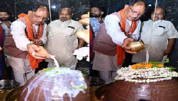 Vishnu Deo Sai, Hatkeshwar Mahadev Temple, Raipur news, Mahadev Ghat Raipur, Somnath Swabhiman Parv, Chhattisgarh CM, Vishnu Deo Sai puja, Raipur Mahadev temple, Chhattisgarh politics, khabritaau.com