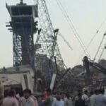 Hamirpur bridge collapse, Betwa river bridge accident, Uttar Pradesh bridge accident, Hamirpur news, labourers death bridge collapse, SDRF rescue, under construction bridge accident, UP bridge corporation, bridge slab collapse, हमीरपुर पुल हादसा