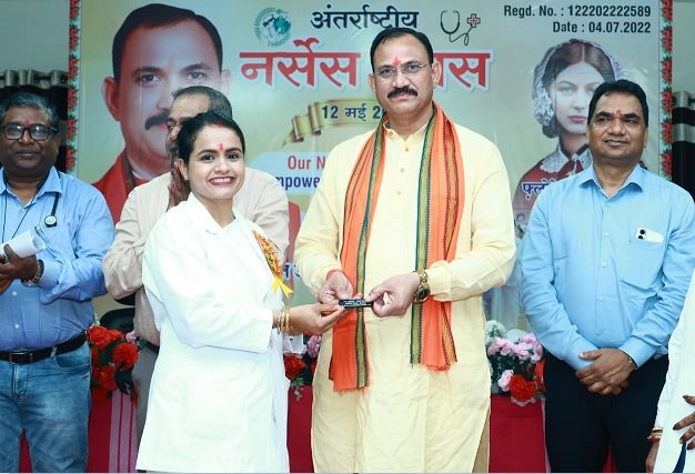 Chhattisgarh nursing officer, Nursing Sister new name, Staff Nurse renamed, Shyam Bihari Jaiswal, Nurses Day 2026, Raipur Ambedkar Hospital, Chhattisgarh health news, Nursing Officer CG, Vishnu Deo Sai, khabritaau.com