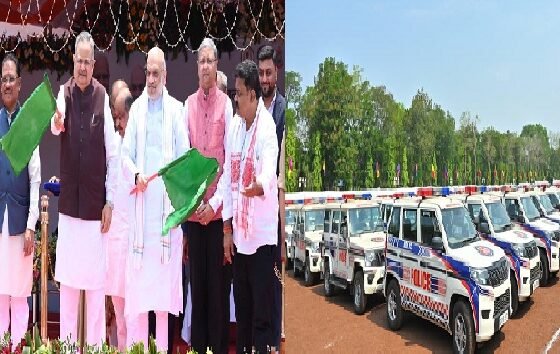 Amit Shah, Dial 112 Chhattisgarh, AI Emergency Service, Forensic Mobile Van, Vishnu Deo Sai, Vijay Sharma, Raipur News, Chhattisgarh Police, Bharatiya Nagarik Suraksha Sanhita, Emergency Response System