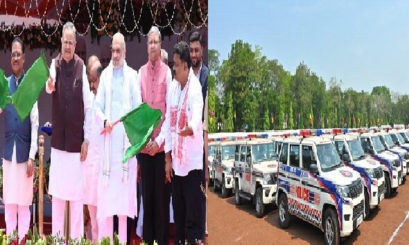 Amit Shah, Dial 112 Chhattisgarh, AI Emergency Service, Forensic Mobile Van, Vishnu Deo Sai, Vijay Sharma, Raipur News, Chhattisgarh Police, Bharatiya Nagarik Suraksha Sanhita, Emergency Response System