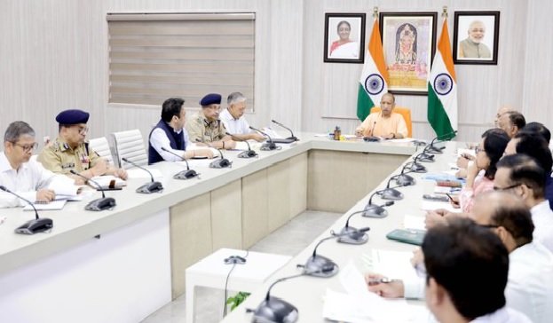 Yogi Adityanath, Bakrid guidelines UP, road namaz ban, Bakrid 2026, UP police flag march, public sacrifice ban, Uttar Pradesh news, Eid al Adha rules, CM Yogi order, कानून व्यवस्था यूपी, बकरीद गाइडलाइन