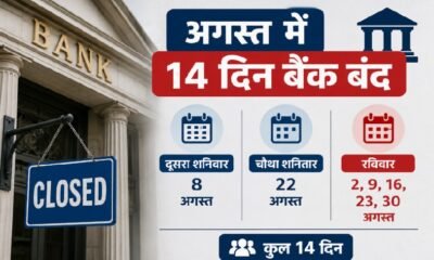 Bank Holiday August, अगस्त बैंक छुट्टी, RBI Holiday List, Bank Closed, दूसरा शनिवार, चौथा शनिवार, Sunday Bank Holiday, Bank News, August 2026, Banking News