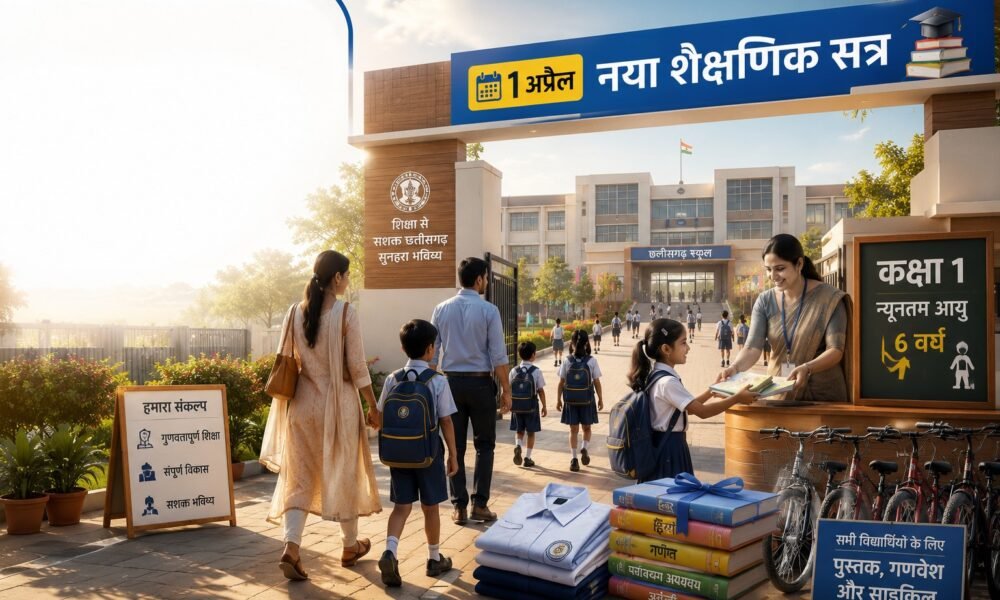 छत्तीसगढ़, NEP 2020, पहली कक्षा, 6 साल उम्र, स्कूल शिक्षा विभाग, नया शैक्षणिक सत्र, 1 अप्रैल से स्कूल, CBSE पैटर्न, स्कूल एडमिशन, स्कूल कैलेंडर, Chhattisgarh Education, Raipur News