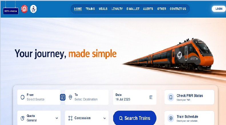 IRCTC, IRCTC नई वेबसाइट, IRCTC Beta Website, ऑनलाइन टिकट बुकिंग, रेलवे टिकट, ट्रेन टिकट बुकिंग, स्मार्ट कैप्चा, फास्ट चेकआउट, अश्विनी वैष्णव, Indian Railways, Technology News