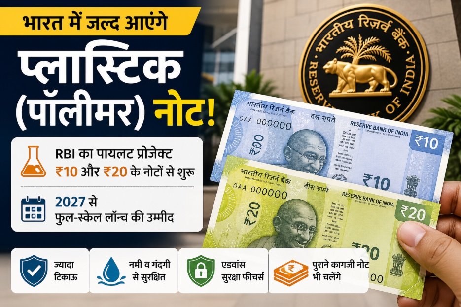 RBI, पॉलीमर नोट, प्लास्टिक नोट, ₹10 नोट, ₹20 नोट, भारतीय रिजर्व बैंक, नई करेंसी, Polymer Banknotes, RBI News, Indian Currency, Business News